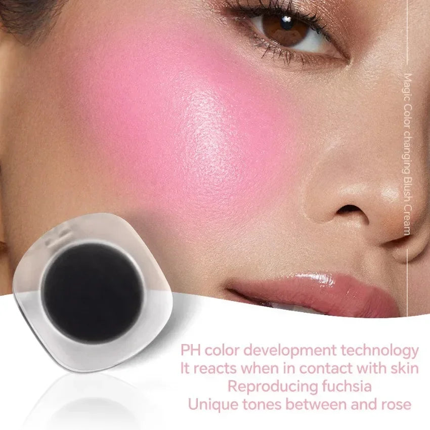 Private Label Color Changing Blush Cream Custom Waterproof Lasting Black Temperature Change Makeup Wholesale Black-White Box