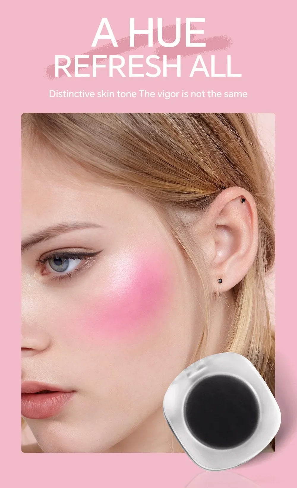 Private Label Color Changing Blush Cream Custom Waterproof Lasting Black Temperature Change Makeup Wholesale Black-White Box